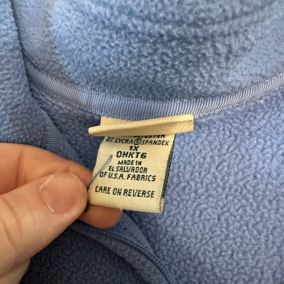 LL Bean Blue Fleece Zip Vest Size 1X #1849 - Picture 4 of 8